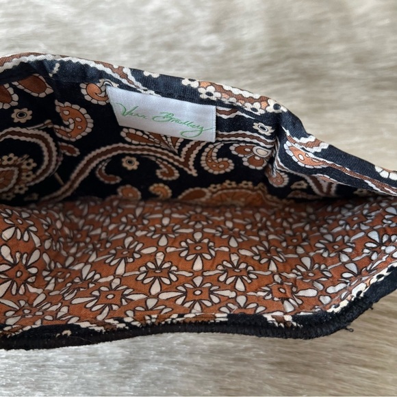 Vintage VERA BRADEY Caffe Latte Velcro Mini Wallet Black Brown y2k 2008 Quilted - Picture 12 of 13